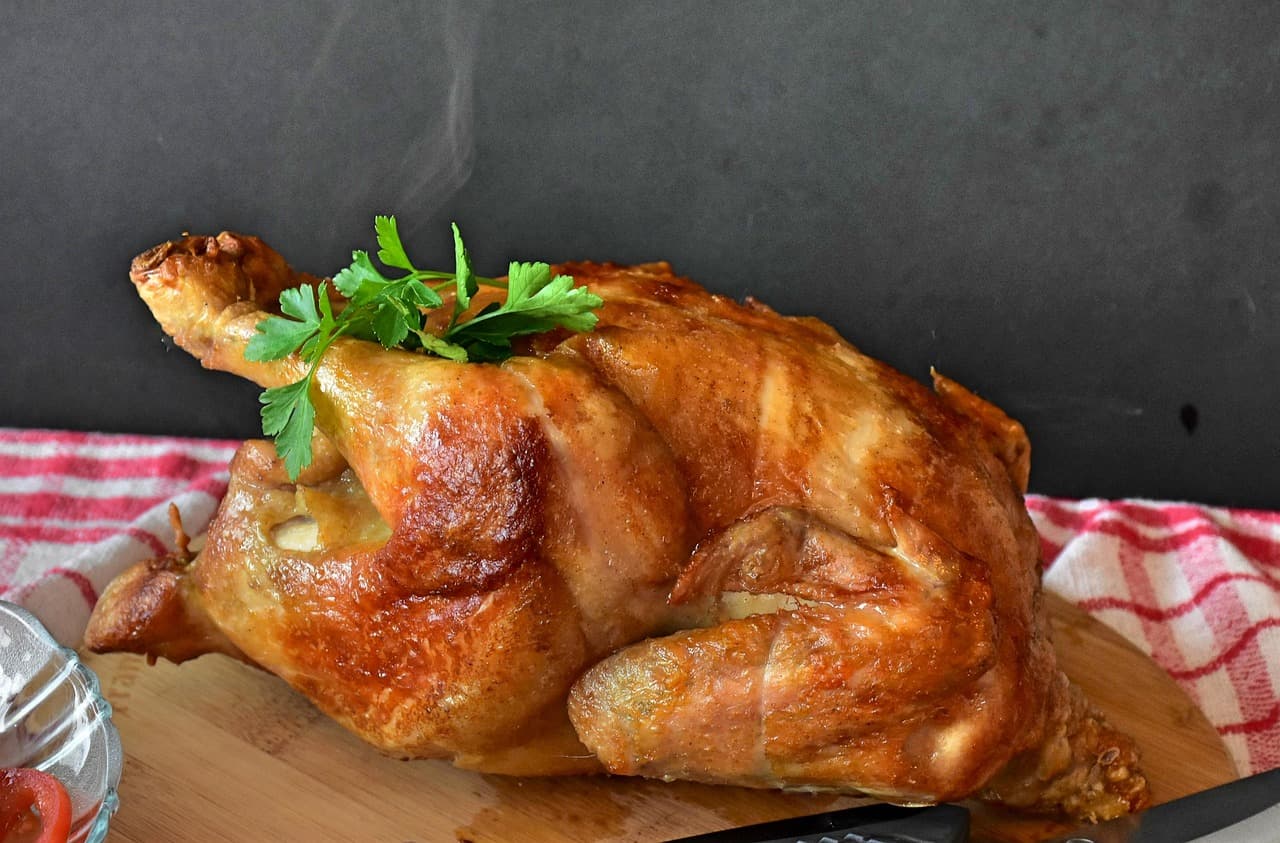 Pollo asado con patatas